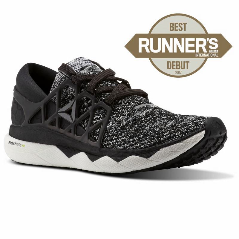 Adidasi Alergare Reebok Custom Floatride Run Dama Negrii/Albi Romania SL4418QJ